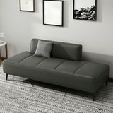 Simple Orange Anti Cat Scratch Leather Tight Back Sofa Image - 11
