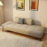 Simple Orange Anti Cat Scratch Leather Tight Back Sofa Image - 17
