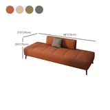 Simple Orange Anti Cat Scratch Leather Tight Back Sofa Image - 21