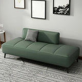 Simple Orange Anti Cat Scratch Leather Tight Back Sofa Image - 3