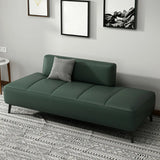 Simple Orange Anti Cat Scratch Leather Tight Back Sofa Image - 5