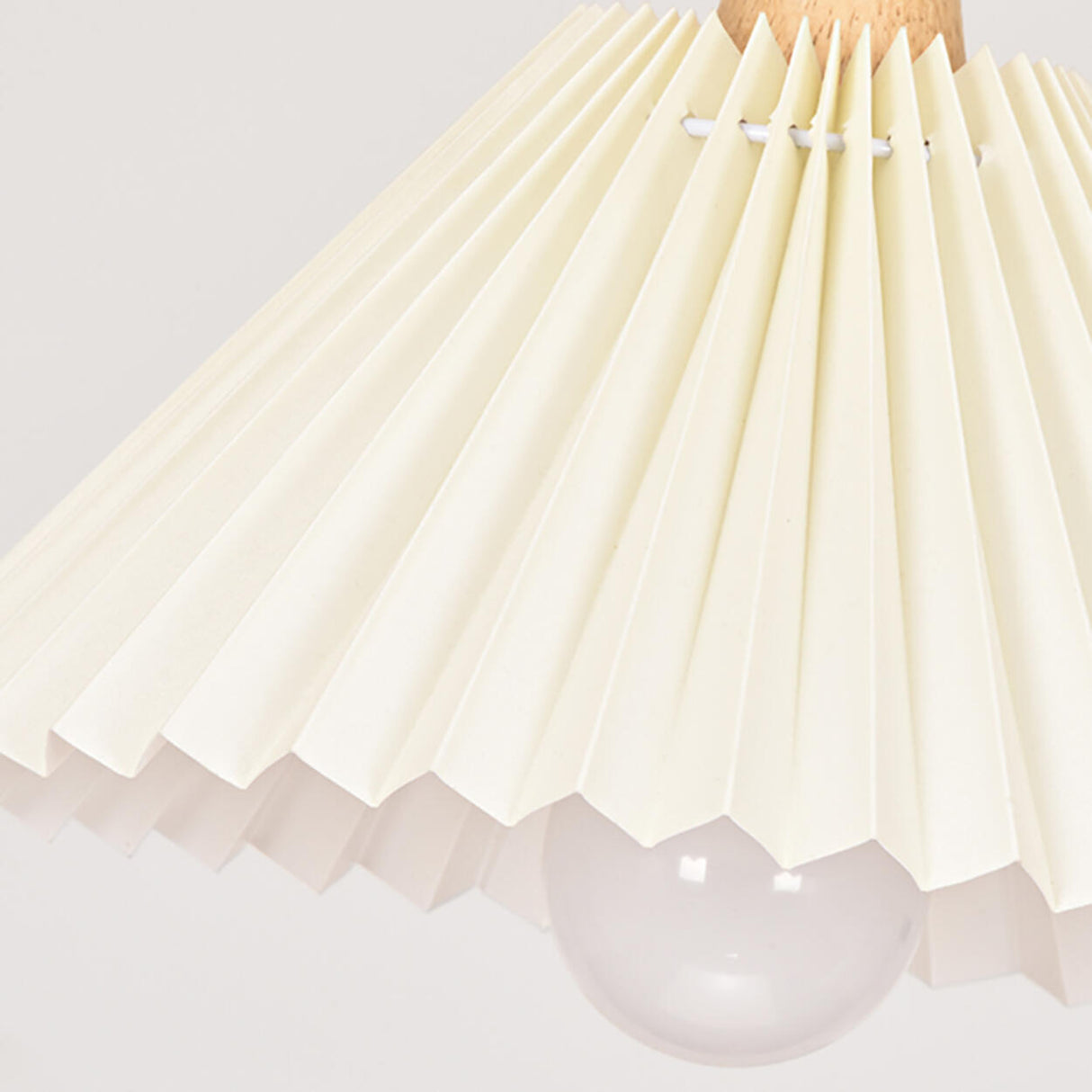 Simple Pleated Cone Wooden 3-Light Island Light Fixture Image - 8