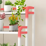 Simple Rectangle 3 Tiers Metal Sliding Plant Stand Black Image - 20