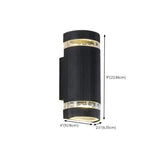 Simple Rectangle Black Glass Outdoor Wall Light 2 Bulbs Image - 18
