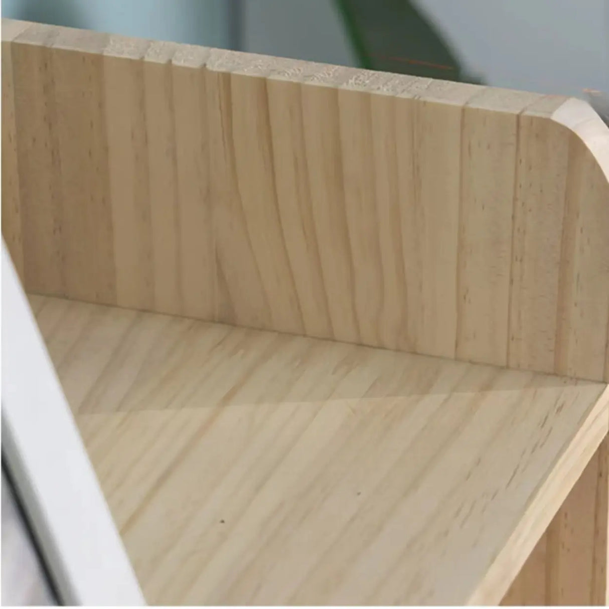 Simple Rectangle Closed Back Wooden Wide Bookcase Image - 10