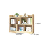 Simple Rectangle Closed Back Wooden Wide Bookcase Image - 17