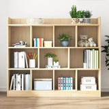 Simple Rectangle Closed Back Wooden Wide Bookcase Image - 1