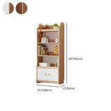 Simple Rectangle Open Back Wood Storage Bookshelves Image - 50