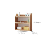 Simple Rectangle Open Back Wood Storage Bookshelves Image - 64