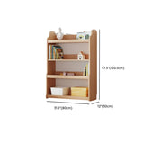 Simple Rectangle Open Back Wood Storage Bookshelves Image - 66