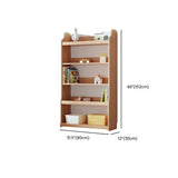Simple Rectangle Open Back Wood Storage Bookshelves Image - 68