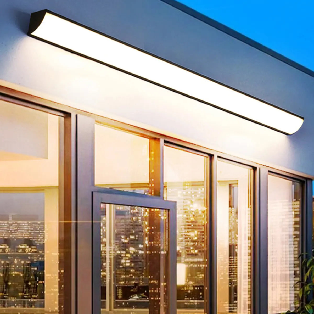 Simple Rectangular Metal LED Long Wall Lamp White Image - 14