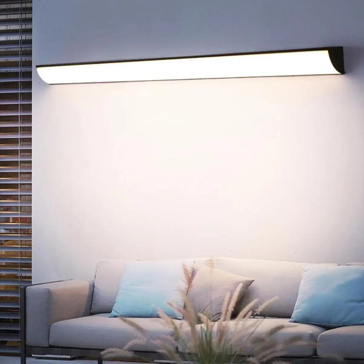 Simple Rectangular Metal LED Long Wall Lamp White Image - 15
