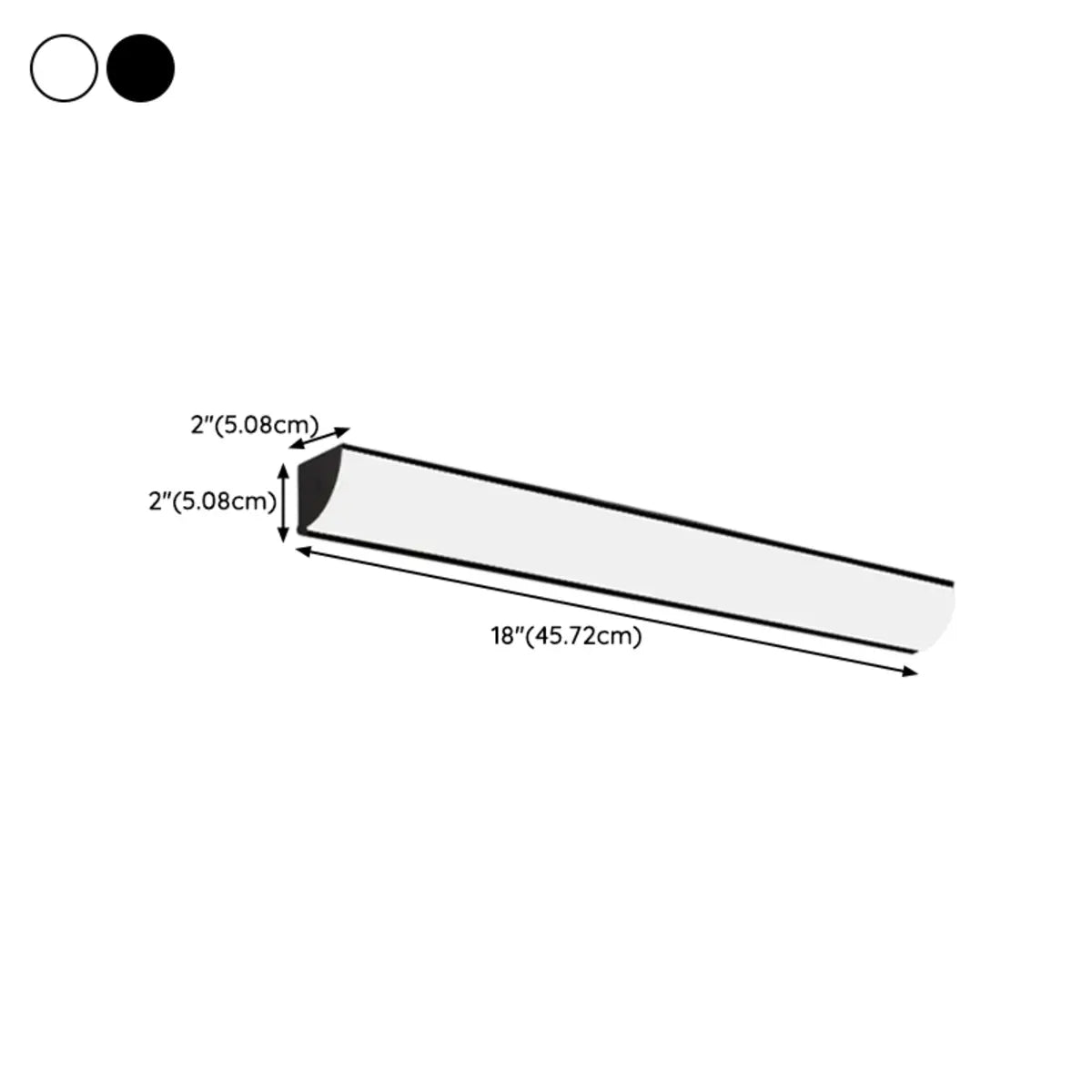 Simple Rectangular Metal LED Long Wall Lamp White 
