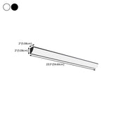 Simple Rectangular Metal LED Long Wall Lamp White Image - 17