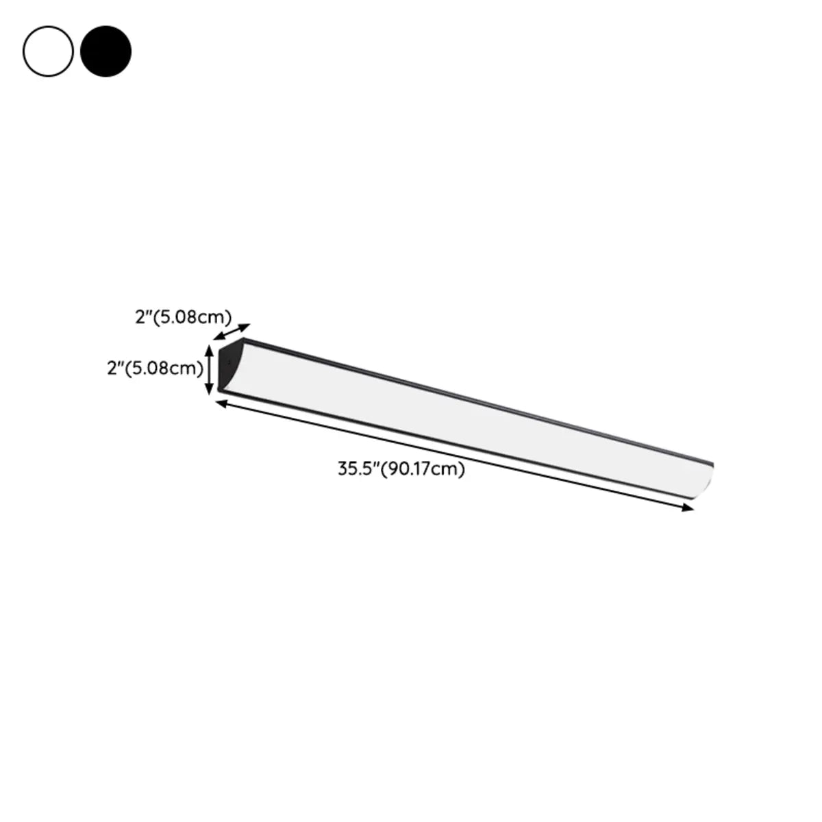 Simple Rectangular Metal LED Long Wall Lamp White Image - 18
