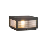 Simple Rectangular Metal Outdoor Table Lamp Warm Light Image - 9