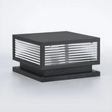 Simple Rectangular Metal Outdoor Table Lamp Warm Light Image - 10