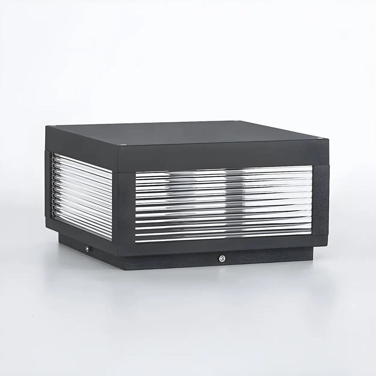 Simple Rectangular Metal Outdoor Table Lamp Warm Light Image - 12
