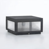 Simple Rectangular Metal Outdoor Table Lamp Warm Light Image - 12