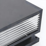 Simple Rectangular Metal Outdoor Table Lamp Warm Light Image - 14