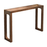 Simple Rectangular Pine Walnut Finish Console Table Image - 5