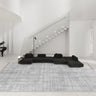 Simple Rectangular Polymer Gray Anti-slip Area Rug Image - 3