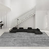 Simple Rectangular Polymer Gray Anti-slip Area Rug Image - 4