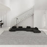 Simple Rectangular Polymer Gray Anti-slip Area Rug Image - 5