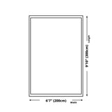Simple Rectangular Polymer Gray Anti-slip Area Rug Image - 10