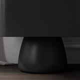 Simple Rectangular Wood Black Single Drawer Nightstand Image - 14
