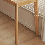 Simple Rectangular Wooden Long Double Writing Desk Image - 17