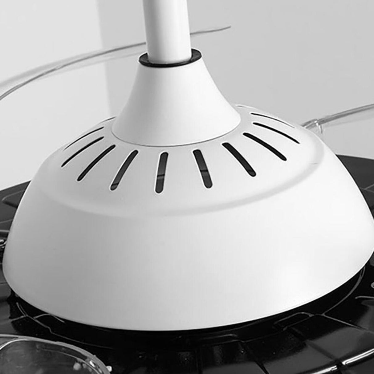 Simple Remote Dimming Chandelier Fan with Light Image - 11