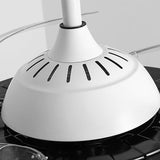 Simple Remote Dimming Chandelier Fan with Light Image - 11