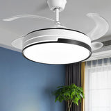 Simple Remote Dimming Chandelier Fan with Light Image - 2