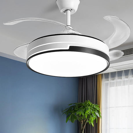 Simple Remote Dimming Chandelier Fan with Light Image - 2