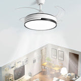 Simple Remote Dimming Chandelier Fan with Light Image - 3