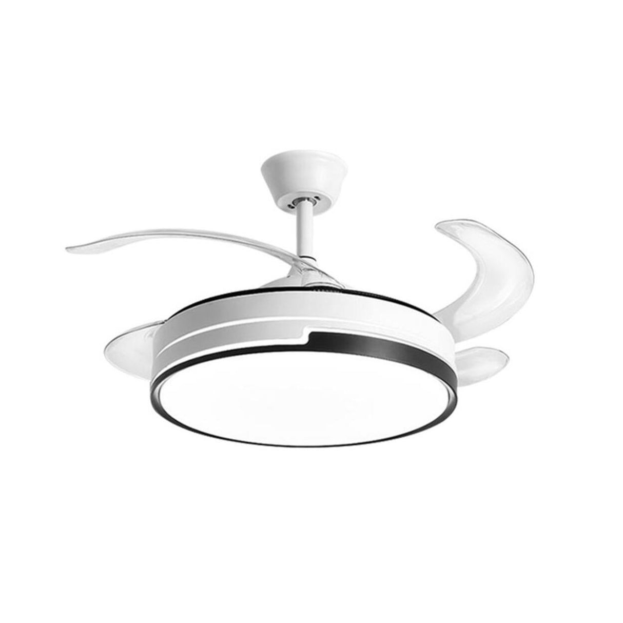 Simple Remote Dimming Chandelier Fan with Light Image - 5