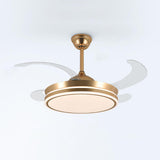 Simple Remote Dimming Chandelier Fan with Light Image - 6