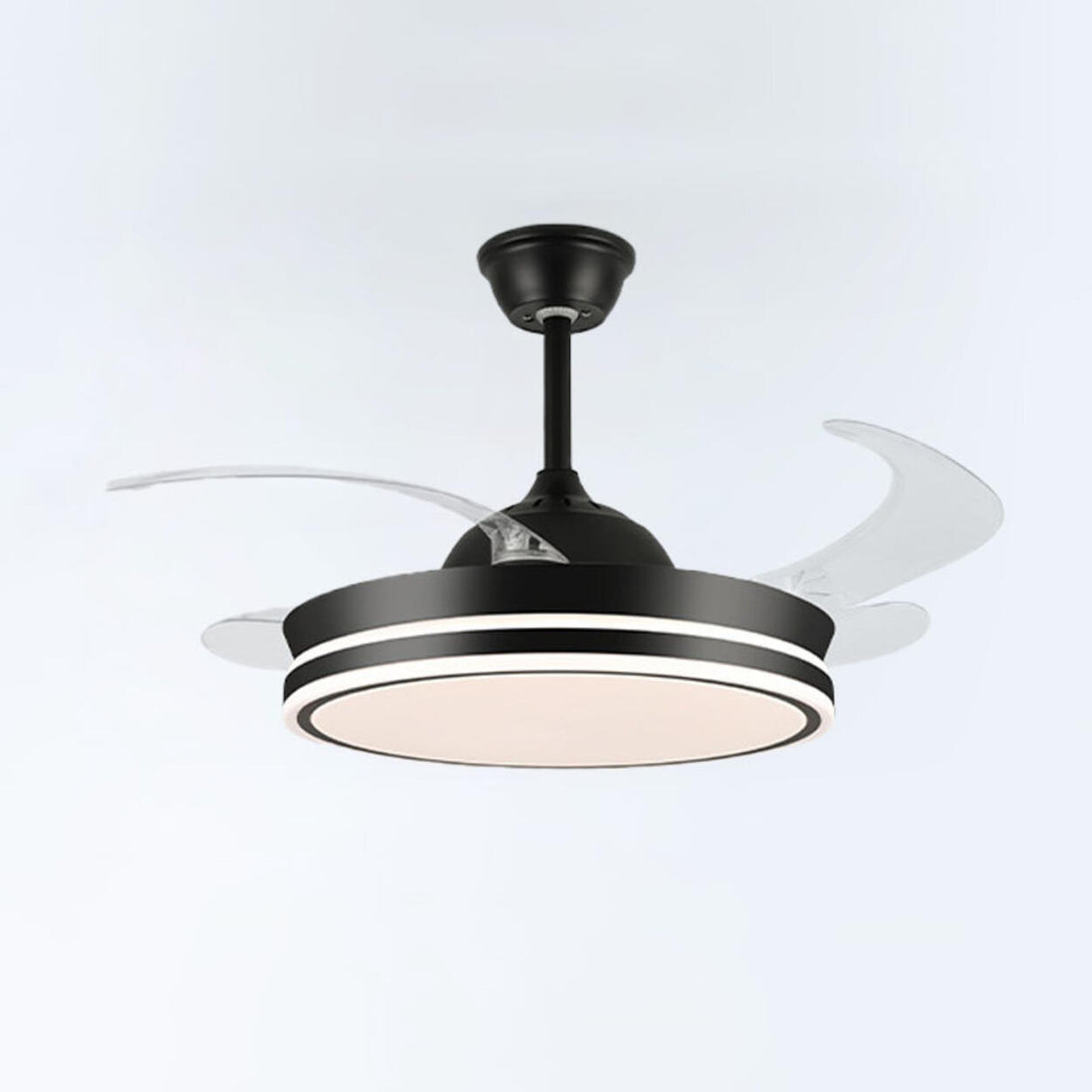 Simple Remote Dimming Chandelier Fan with Light Image - 7