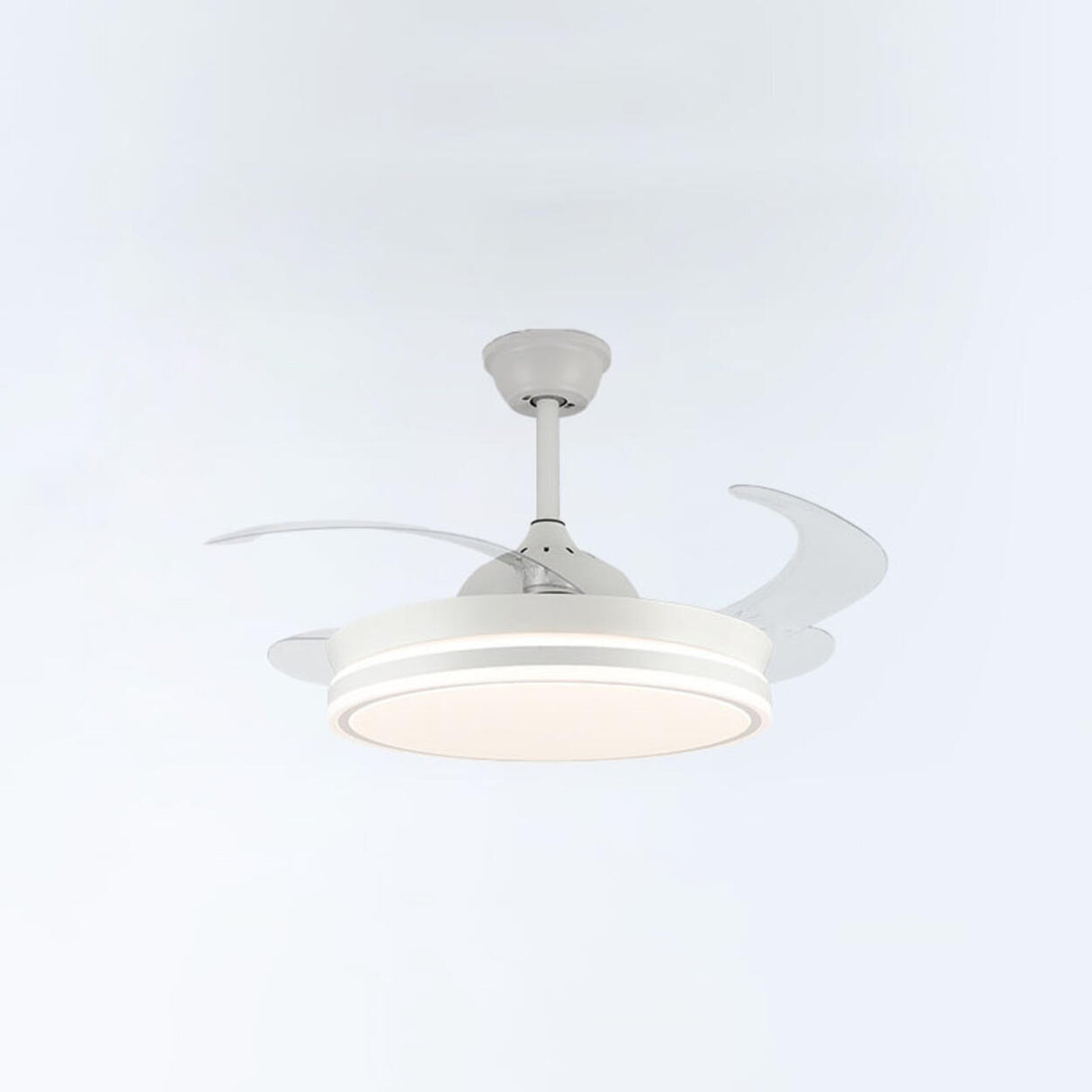 Simple Remote Dimming Chandelier Fan with Light Image - 8