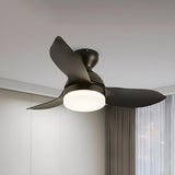 Simple Remote Wood 3 Blade Modern Ceiling Fan Light Image - 11