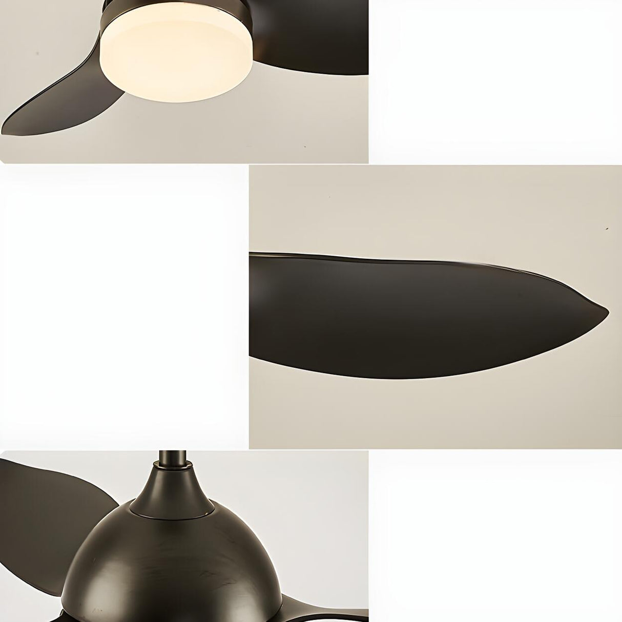 Simple Remote Wood 3 Blade Modern Ceiling Fan Light Image - 19