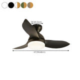 Simple Remote Wood 3 Blade Modern Ceiling Fan Light #size
