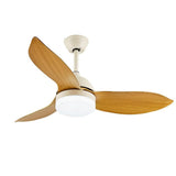 Simple Remote Wood 3 Blade Modern Ceiling Fan Light Image - 5