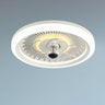 Simple Round Clear Blade Ceiling Fan with LED Light Image - 11