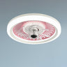 Simple Round Clear Blade Ceiling Fan with LED Light Image - 13