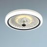 Simple Round Clear Blade Ceiling Fan with LED Light Image - 15