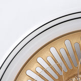 Simple Round Clear Blade Ceiling Fan with LED Light Image - 17