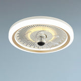 Simple Round Clear Blade Ceiling Fan with LED Light Image - 7